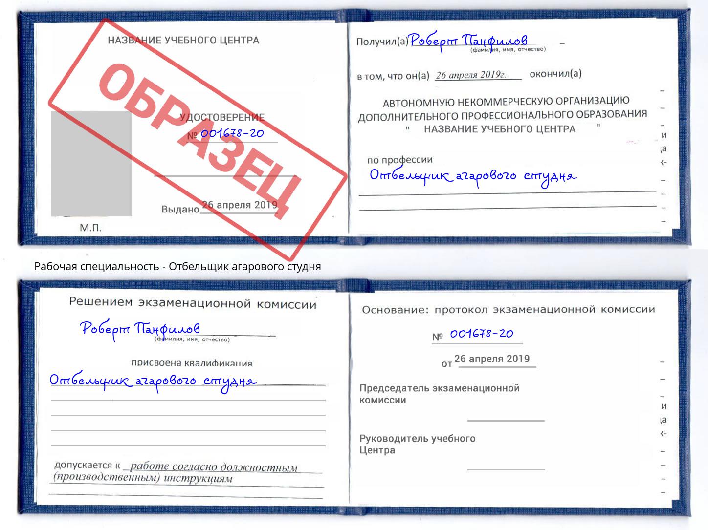 Отбельщик агарового студня Слободской